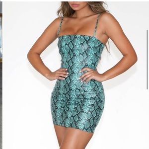 Tigermist blue snakeskin dress